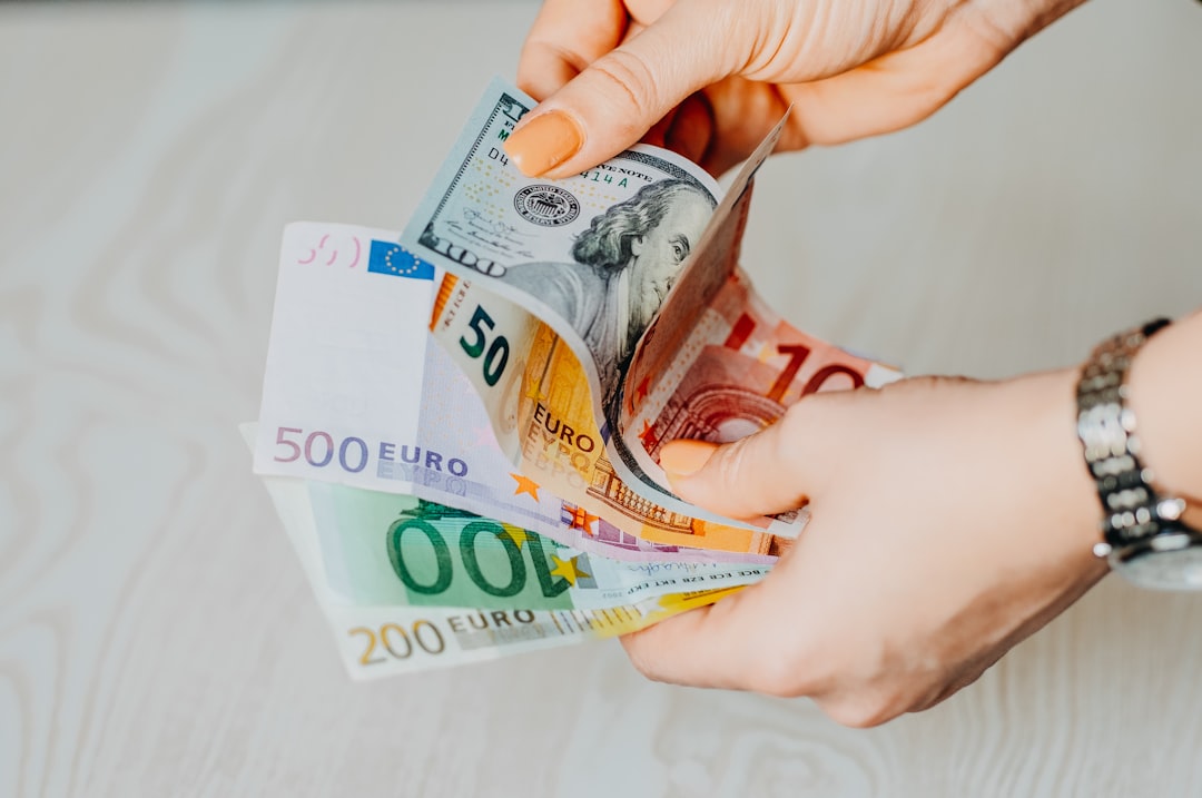 Persoană care numără bani pentru bugetul gospodăriei